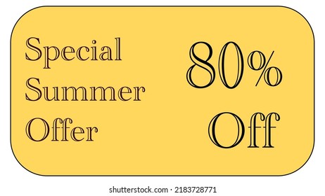 Dies ist ein schöner Goldcoupon mit einem speziellen Sommerangebot