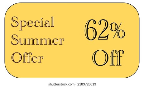 Dies ist ein schöner Goldcoupon mit einem speziellen Sommerangebot