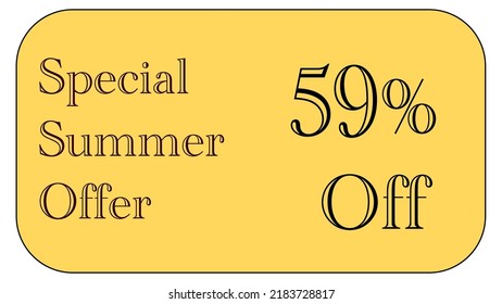 Dies ist ein schöner Goldcoupon mit einem speziellen Sommerangebot