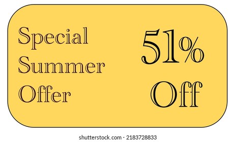 Este es un bonito cupón de oro con oferta especial de verano