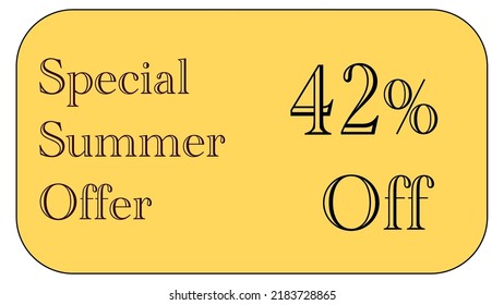 Este es un bonito cupón de oro con oferta especial de verano