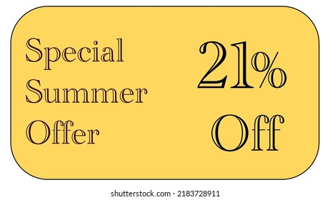 Dies ist ein schöner Goldcoupon mit einem speziellen Sommerangebot