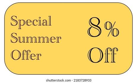 Este es un bonito cupón de oro con oferta especial de verano