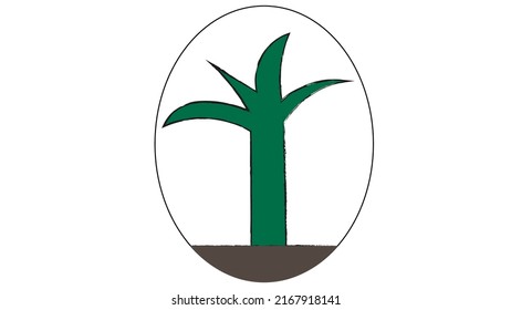 This a nice green plant as a logo