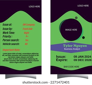 This is a nice id card for company .