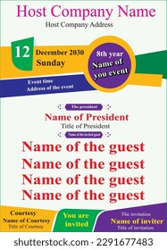 This is a nice poster design. Any company can use it to promote its various events.