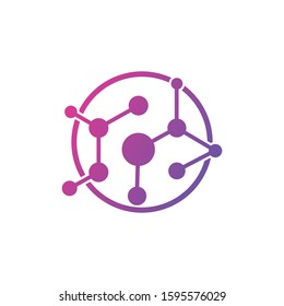 This is a nice, simple and elegant molecule logo suitable for scientific and science related industries.