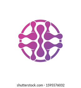 This is a nice, simple and elegant molecule logo suitable for scientific and science related industries.