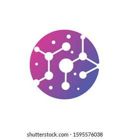 This is a nice, simple and elegant molecule logo suitable for scientific and science related industries.