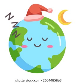 This Night Earth illustration is suitable for Earth Day, Environment, etc.