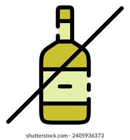 This No Alcohol icon is suitable for new year, new resolution, lifestyle, healthy lifestyle, etc.