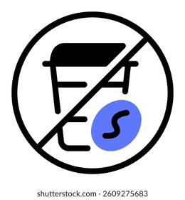 This No coffee cup icon is suitable for Earth Day, Save the Earth, Plastic Pollution, etc