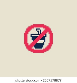 this is no drink icon in pixel art, this item good for presentations,stickers, icons, t shirt design,game asset,logo and your project.