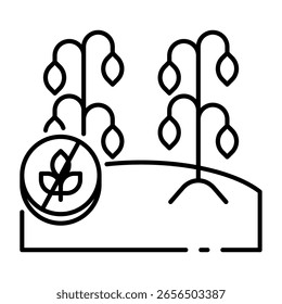 Este icono de no cosecha es adecuado para la crisis alimentaria mundial, el banco de alimentos, etc.