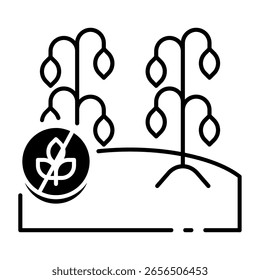 Este icono de no cosecha es adecuado para la crisis alimentaria mundial, el banco de alimentos, etc.