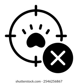 This No hunting icon is suitable for Wildlife Conservation, Animal Protect and Animal Welfare, etc.