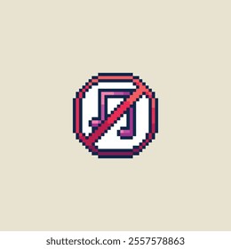this is no music icon in pixel art, this item good for presentations,stickers, icons, t shirt design,game asset,logo and your project.