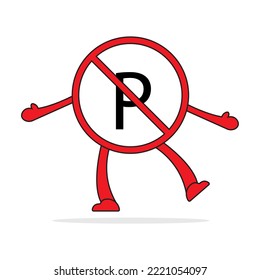 This No Parking Logo Is Suitable For SchoolChildren's Education And Other Projects