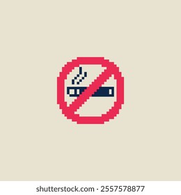 this is no smoke icon in pixel art, this item good for presentations,stickers, icons, t shirt design,game asset,logo and your project.