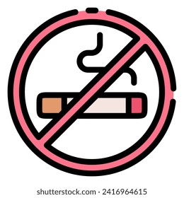 Este ícono de No Humo es adecuado para el Cáncer, Día Mundial del Cáncer, enfermedad, sobreviviente de cáncer, etc.
