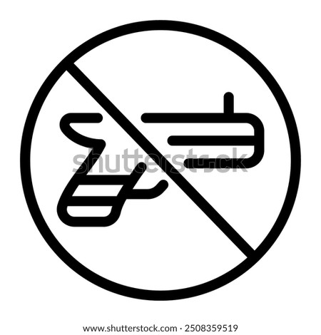 This No weapon icon is suitable for Peace Day, etc.