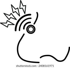 this is a nose pain icon in unique style