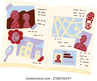 This notebook illustration represents investigation and detailed reporting in journalism. Journalists often use notebooks to write important facts, collect evidence, and organize information. It shows the process behind news stories, not just the final result. For World Press Freedom Day, this symbol highlights the importance of truth, research, and careful reporting. The design uses soft tones and a friendly vector style, making it suitable for educational use, infographics, and online content. The notebook stands for responsibility and accuracy in media. It reminds people that good journalism requires effort, time, and honesty. This illustration is ideal for themes related to investigation, news writing, and information gathering.