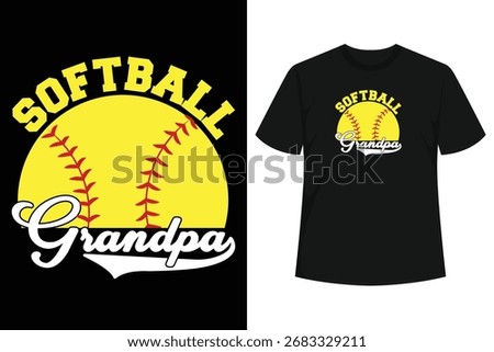This novelty birthday softball design is for a Grandpa. With a graphic of the softball silhouette, it will surely be a hit with your Grandpa on a game day or special day.