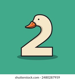 This is the number 2 made to resemble a goosie