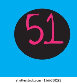 
This is the number fifty-one in the circle