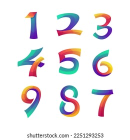 this is number gradient modern logo