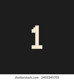 este es el número en píxeles de arte con fondo negro de color blanco, este elemento es bueno para presentaciones, pegatinas, iconos,
