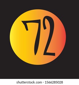 This is the number seventy-two in the circle