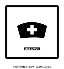 This Is A Nurse Hat Icon Logo Illustration Vector