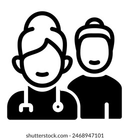 Dieses Pflegesymbol eignet sich für Altersvorsorge, Rente und Seniorenaktivitäten.