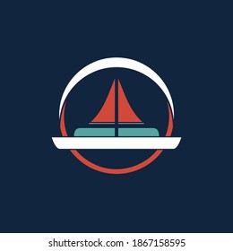 this object is about a sailboat with crescent moon