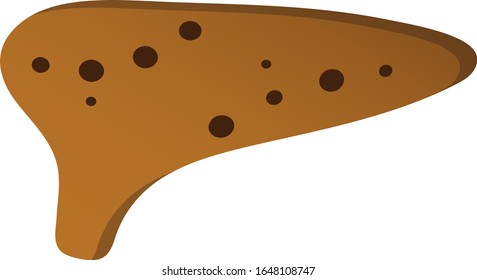 Esta es una ilustración de una ocarina.