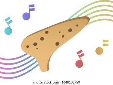 Esta es una ilustración de una ocarina.
