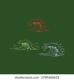 This ocean wave vector illustration set features elegant hand-drawn wave elements inspired by tropical beaches, coastal scenery, and marine nature. The collection includes multiple stylized wave designs created with smooth flowing lines and decorative splash details, making them ideal for branding, logo design, apparel graphics, travel promotions, surf-themed projects, and summer marketing materials. The minimalist artistic style combines traditional ocean symbolism with modern vector illustration techniques, resulting in clean and versatile artwork suitable for both digital and print applications. These wave graphics can be used for beach resort branding, nautical themes, eco-friendly campaigns, ocean conservation projects, packaging designs, greeting cards, posters, stickers, and social media content. The flowing shapes convey movement, energy, relaxation, and the natural beauty of the sea. Their scalable vector format ensures high-quality reproduction at any size without loss of detail. Whether used individually or as a coordinated set, these decorative  waves add a fresh coastal atmosphere to creative projects. The simple yet expressive line work makes the collection suitable for professional graphic design, merchandise creation, website elements, and tourism-related artwork. The design captures the spirit of the ocean while maintaining a clean and contemporary visual appearance.

