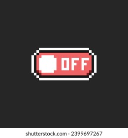 this is off button icon in pixel art with simple color and black background ,this item good for presentations,stickers, icons, t shirt design,game asset,logo and your project.