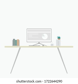 this is an office vector illustration design. good for material or website templates, sites or blogs