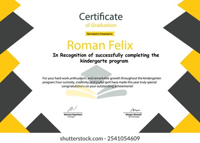 Este é um certificado oficial de graduação que mostra realização acadêmica. O certificado reconhece a conclusão bem-sucedida de um programa educacional específico, concedendo ao graduado a sua dívida