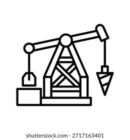 Este es un icono de perforación petrolera, uno de los iconos del conjunto de iconos de la industria.