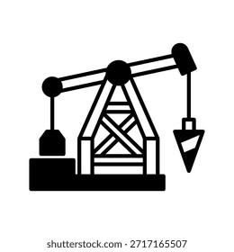 Este es un icono de perforación petrolera, uno de los iconos del conjunto de iconos de la industria.