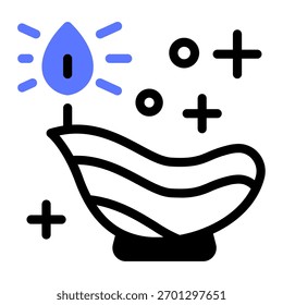 Este icono de lámpara de aceite es adecuado para la cultura de la India.