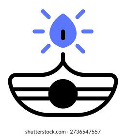 This Oil lamp icon is suitable for the Holi Festival in India.