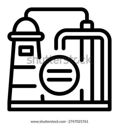 This Oil refinery icon is suitable for oil and gas.