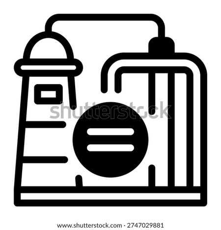 This Oil refinery icon is suitable for oil and gas.