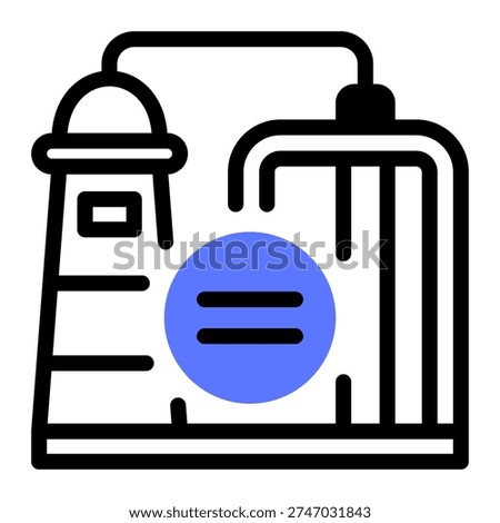 This Oil refinery icon is suitable for oil and gas.