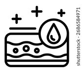 This Oily skin icon is suitable for use in Skincare, Dermatology, and related fields.